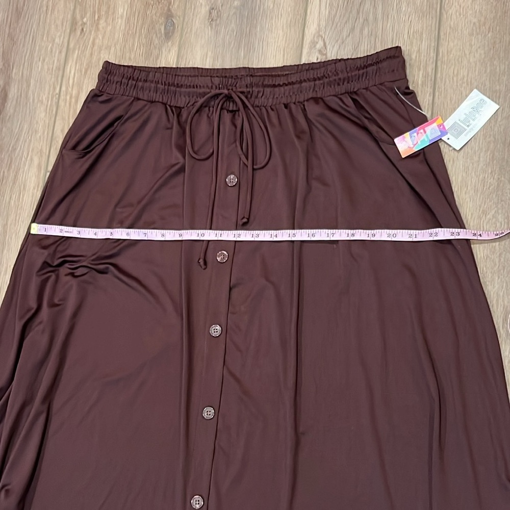 NWT Lularoe Marsha Skirt, Large, Pockets, Elastic Waist, Drawstring, Modest - Picture 6 of 11
